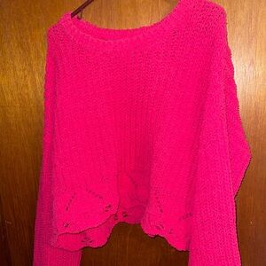 hot pink sweater